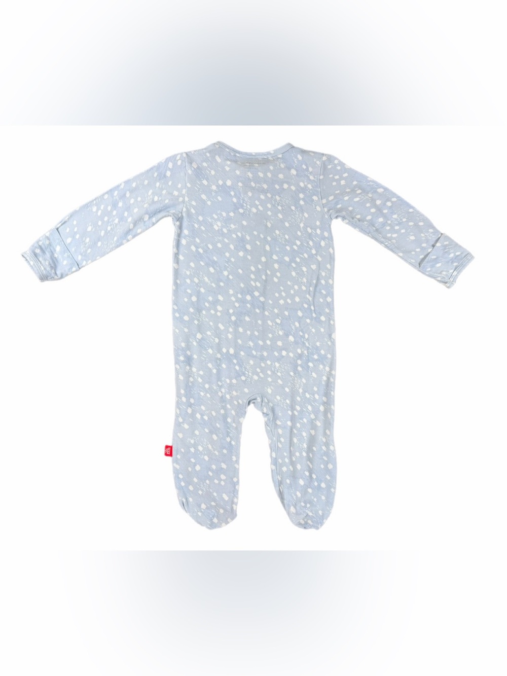 MAGNETIC ME Blue Doeskin Modal Magnetic Footie- 3-6M - Picture 5 of 5
